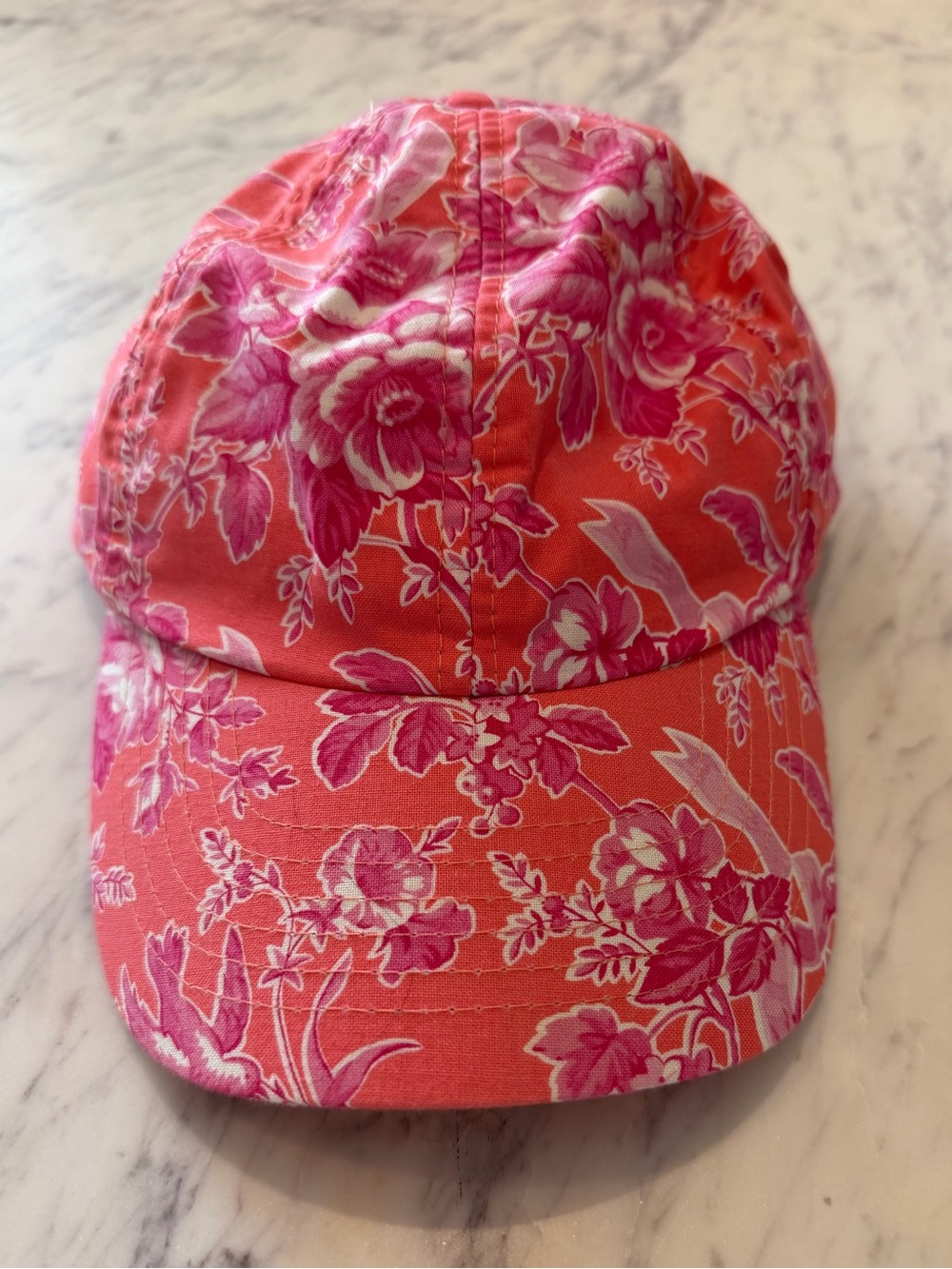 Vera Bradley Retired Hope Toile Pink Floral Baseball Cap Hat New